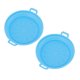 thumbnail image 2 of Cestas para freír de silicona antiadherentes con asas, paquete de 2, 19 cm de diámetro, color azul, accesorios de cocina saludables, 2 of 8
