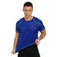 thumbnail image 3 of inhzoy Men's Athletic T-Shirt Quick Dry Workout Gym Sports Tee Tops Royal Blue XL, 3 of 7