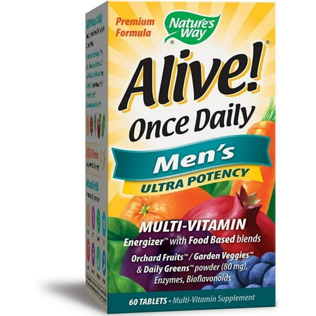 Nature's Way Alive! Once Daily Men's Ultra Potency Multivitamin & Whole Food Energizer Tablets 60