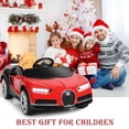thumbnail image 3 of Patiojoy Licensed Bugatti Kids Ride On Car Electric Racing Toy with Remote Control Red, 3 of 6