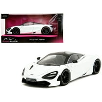 McLaren 720S White Metallic with Black Top "Pink Slips" Series 1/24 Diecast Model Car by Jada