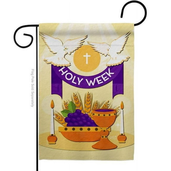 Angeleno Heritage G135449-BO Holy Week Religious Faith Double-Sided Garden Flag, Multi Color