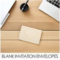 thumbnail image 3 of LOLIPPYY 100pcs Blank Invitation Envelopes - Plain Vintage Style Envelopes for Wedding Invitations, Greeting Cards, Business Cards,, 3 of 8
