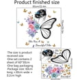 thumbnail image 6 of Farcauo Eye Wall Decals Peel and Stick Bedroom Decor for Women Butterfly Flower Home Wall Decor Living Room Wall Stickers & Murals Dorm Wall Stickers Butterflies Motivational Vinyl Wall Murals, 6 of 6