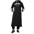 thumbnail image 1 of Mens New Long Sleeved Hooded Drawstring Long Hoodie Retro Striped Pocket Robe, 1 of 1