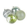 thumbnail image 4 of National Tree Company Christmas Ornaments, Silver, Blue, and Green, Ball Ornaments, Glittered, Set of 9, 4 of 5