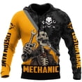 thumbnail image 2 of Sudadera con capucha para hombre, ropa de calle con nombre personalizado, estampado 3D de Calavera, con cremallera, informal, DK4905 XL Gao Jinjia LED, 2 of 2