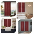 thumbnail image 7 of Vintage Dark Red Window Privacy Film, Farmhouse Retro Solid Color Linen Texture Static Cling UV Sun Blocking Heat Control Window Tint, Non-Adhesive One Way Windows Privacy Cover 23.6''x59'', 7 of 7