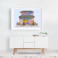 thumbnail image 3 of Convenience Store - Illustration Whimsical Architecture Botanical Surrealism Fruit Floral Modern Art White Framed Wall Art Print 24 x 36 inches, 3 of 4