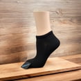 thumbnail image 3 of Unisex No Show Classic Design Anklet CoolMax Socks, Comes in a 3-Pair Pack of Black, 3 of 5