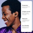 thumbnail image 3 of Noise Cancelling Earplugs - 4 Size Options with Multi-Layer Sound Isolation (Black, Includes XS/S/M/L Ear Tips), 3 of 7
