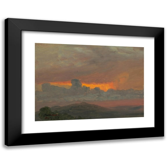 Frederic Edwin Church 14x11 Black Modern Framed Museum Art Print Titled - Sunset II (1865)