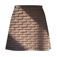 thumbnail image 6 of Red Brick Wall, Brick Stone Wall Women's High Waist Skirt Stretchy Casual Mini Skirt, 6 of 8