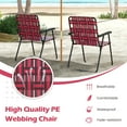 thumbnail image 4 of Topbuy Foldable Camping Chair with Heavy Duty Metal Frame, Red/Black Webbed, 4 of 7