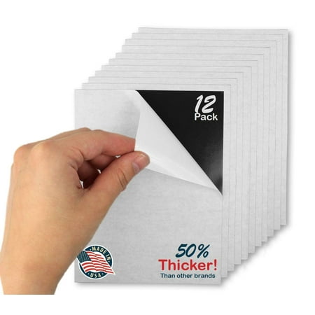 World Paper Pack Self-Adhesive Flexible Magnetic Sheets Paper 4 X 6 Peel and Stick, Cuts To Any Size! Pack of 12 ()