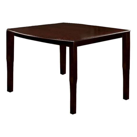 Benjara Woodside II Transitional Style Counter Height Table- Espresso Finish