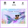 thumbnail image 3 of Royal Little Princess Baby Shower Backdrop, Purple Mermaid Theme Baby Shower Photography Background Under The Sea Colorful Glitter White Pearl Grass Party Photo Decorations 4.9x3.2 ft, 3 of 3