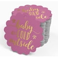 thumbnail image 4 of Inkdotpot Pack Of 100 Baby It's Cold Outside Baby Shower Favor Paper Tags Craft Real Gold Foil Hang Tags, 4 of 7