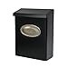 thumbnail image 3 of Designer Vertical Wall-Mount Mailbox, Conceald Lock, Medium, Black Steel + Satin Nickel -DVK000AM, 3 of 4