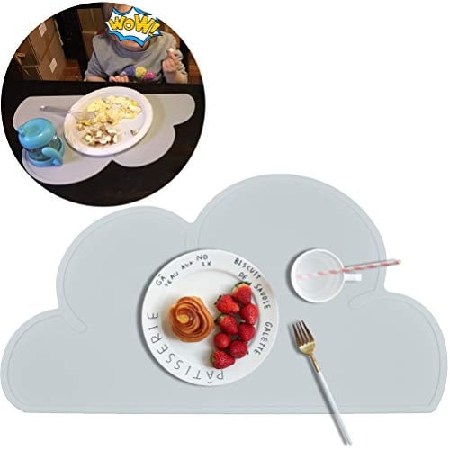 kids placemat silicone cloud shape placemat non slip placemat for