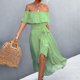 thumbnail image 2 of Vestido De Una Pieza, Dobladillo Irregular A La Moda, Cómodo Vestido Informal Con Estampado De Puntos Para Cita Para Mujer ANGGREK Otros, 2 of 5
