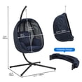 thumbnail image 2 of Uforic Egg Chair Porch Swing, Hanging Egg Chair with Stand, Indoor and Outdoor Egg Swing Hammock Chair, 2 of 5