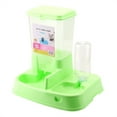 thumbnail image 2 of Comedero automático para mascotas, dispensador de comida desmontable, botella de agua, herramienta de alimentación para gatos y perros, color verde, 2 of 11