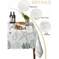 thumbnail image 2 of Sage Green Coastal Table Cloth, Summer Beach Starfish Coral Nautical Waterproof Tablecloth for Rectangle Tables, Reusable Washable Fabric Table Cover for Restaurant Kitchen Dining Tables 60"x120", 2 of 6