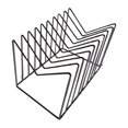 thumbnail image 1 of Organizador de archivos de escritorio, clasificador de archivos, multifunción, sujetalibros de hierro, ligero, para escritorio Negro, 1 of 9