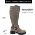 thumbnail image 6 of Love Steetly Women's Extra Wide Calf Knee High Boots, Quilted Tall Boots with Buckle Chain, Block Heel Side Zipper Non-Slip Winter Boots., 6 of 8