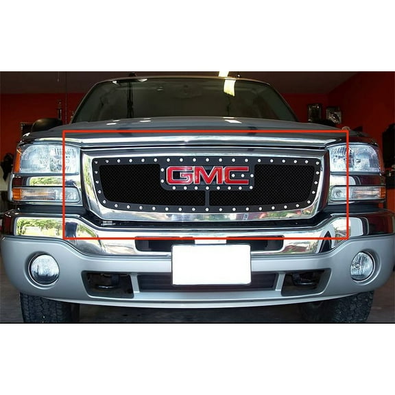 APS 2003-2006 GMC Sierra 1500 Not For Denali With Logo Show Rivet Grille 1.8 mm wire mesh rivet style