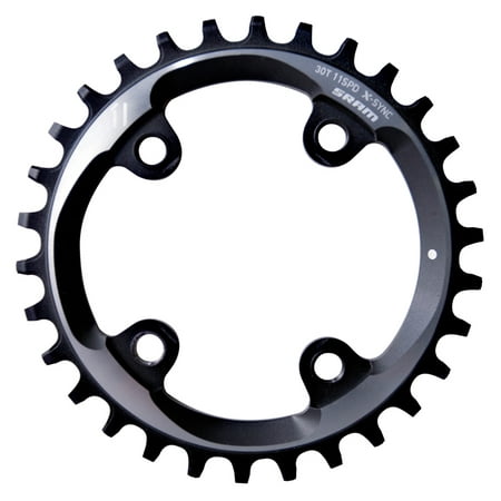 Sram, 38T, 11 sp, BCD 76mm, 4-Bolt, XX1, Outer Chainring, For X-Sync, Aluminum, Black, 11.6218.004.005
