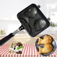 thumbnail image 4 of Fish Shape Cake Pan with Non-stick Coating Waffle Cake Maker Pan Easy to Operate Pancake Double Pan Mold for Home DIY Cooking Party Dessert, 4 of 10