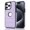 Lightpurple, variant on Business Case for iPhone 15 Pro, Premium Vegan PU Leather Luxury Elegant Slim Fit Shell, Logo Hollow View Shockproof Non-Slip Protective Cover for iPhone 15 Pro - Lightpurple