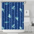 thumbnail image 2 of Sea Life Theme Shower Curtain - Ocean Inspired Tropical Predators, Waterproof Washable Fabric Bathroom Decor for Adventurous Style,72x84in, 2 of 5