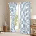 thumbnail image 3 of Homewish Chic Abstract Buffalo Curtains Pack of 2 (42x84 Each), Fashion Checkered Plaid Curtains Blackout, Blue Square Rectangle Bedroom Curtains, Black Out Curtains Room Decor, 3 of 5