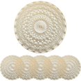 thumbnail image 1 of Paquete de 6 manteles individuales redondos de PVC, manteles individuales huecos con patrón de mandala, tapete antideslizante, lavable, resistente al calor para cocinas, restaurantes y hoteles - do, 1 of 5