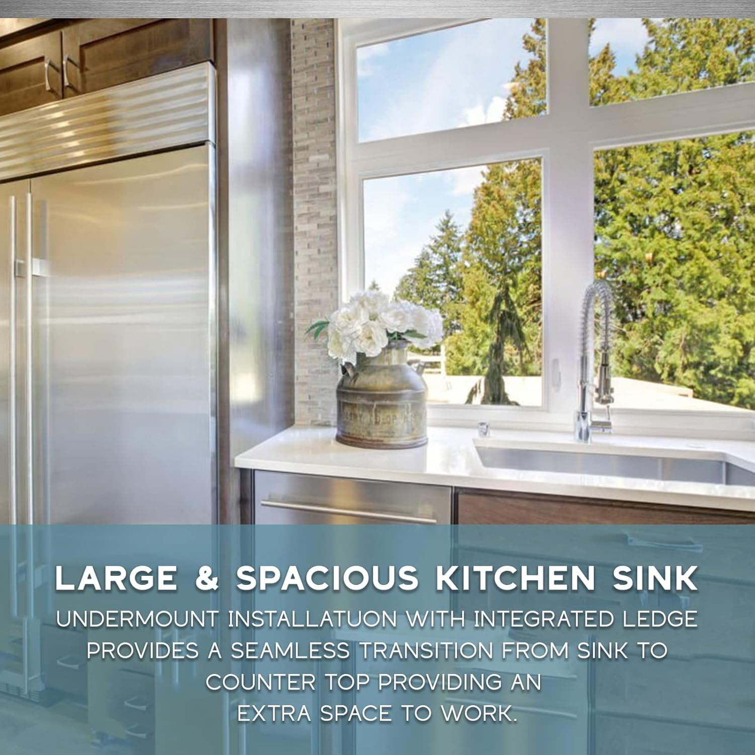 Strictly Sinks 31.5 In Stainless Steel Undermount Kitchen Sink – 16 Gauge Single Bowl Kitchen Sink