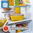 thumbnail image 5 of Pizza Pack® Reusable BPA-Free Silicone Storage Container with 5 Microwavable Trays, Yellow, 5 of 7