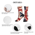 thumbnail image 5 of Women's Men's America British Flag Colorful Novelty Pattern Crew Athletic Socks, 5 of 7