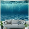 thumbnail image 4 of PRATYUS Ocean Wall Hanging Tapestry,Bright Gravelly Bottom and Wavy Surface Tropical Seascape Underwater Picture Wall Hanging Tapestry for Bedroom Living Room Dorm Painting, 4 of 6