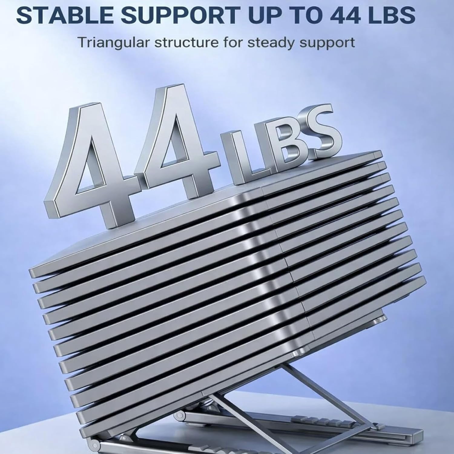 8-in-1 USB-C Laptop Docking Station Stand,Laptop Stand with Docking Station with 4K HDMI,100W PD and 5 USB Ports,Foldable Multiport Adapter for USB-C Laptops and Home Office