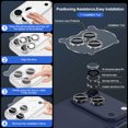 thumbnail image 6 of CASEFIV Camera Lens Protector for iPhone 17 Pro/iPhone 17 Pro Max, Tempered Glass Screen Protector Metal Individual Camera Cover Accessories Case Friendly,Black, 6 of 7