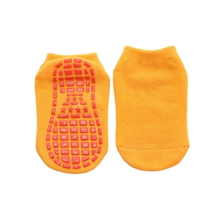 

KAOU Solid Color Kids Girl Boy Anti Slip Breathable Elastic Sports Ankle Floor Socks