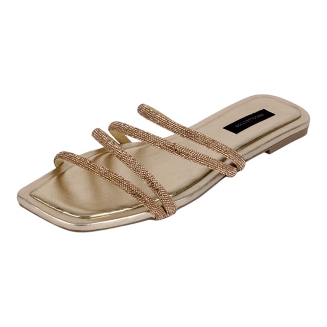 Sandalias de piso Exterior Sintético Color Dorado Para Mujer De RBCOLLECTION