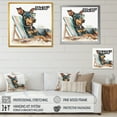 thumbnail image 4 of Designart Dog Laying On Chair At The Beach II Canvas Wall Art, 4 of 5