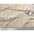 thumbnail image 2 of Soimoi White Cotton Cambric Fabric Dry Branches Tree Print Fabric by the Yard 56 Inch Wide, 2 of 3