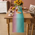 thumbnail image 3 of Gradient Color Ombre Table Runner 70 Inches Long,Kitchen Dining Tablerunners Turquoise Pink Linen Table Runners Dresser Scarves for Home Dinner Wedding Holiday Party Decor, 3 of 9