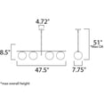 thumbnail image 4 of 26036SWSBRBK Maxim Lighting Vesper - 4 Light Linear Pendant, 4 of 4