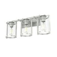 thumbnail image 2 of Hunter - Astwood 3-light Brushed Nickel, Medium Size Vanity Light, Dimmable, Caged Style, Cylinder Shaped, for Bedrooms, Dining, Living Rooms - 48007, 2 of 8